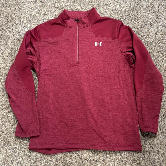 Under Armour 1/4 Zip Fleece - Color Maroon - Men's Size 2XL - Preowned 2197 - Picture 1 of 3